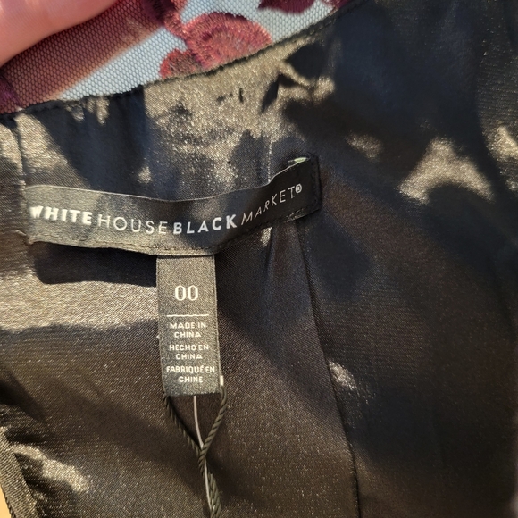 ❤️WHITE HOUSR BLACK MARKET MIDI FLORAL DRESS (BLACK) - Picture 5 of 6